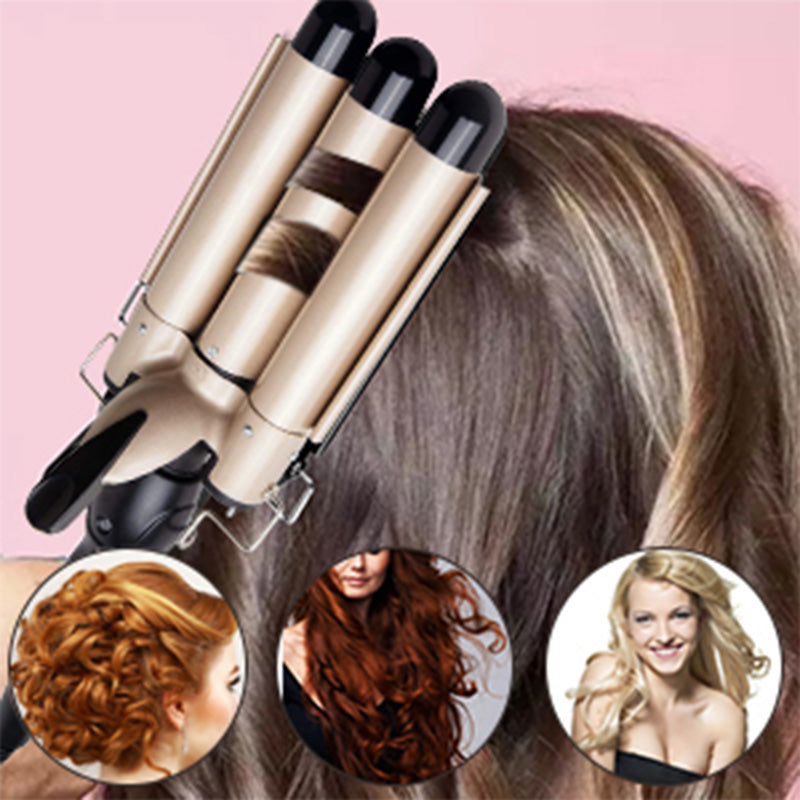 🔒 Exclusive Online Offer ✨3-Barrel Curling Iron with Adjustable Temperature