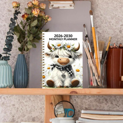 ⏰📅 BEGRENZTER LAGERBESTAND! 🐮 Highland-Rind 5-Jahres-Monatsplaner – Langfristige Organisation & Zielplanung an einem Ort ✨