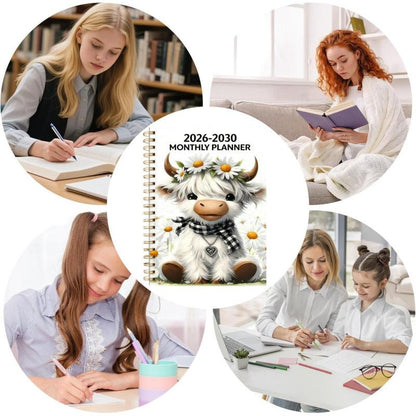 ⏰📅 BEGRENZTER LAGERBESTAND! 🐮 Highland-Rind 5-Jahres-Monatsplaner – Langfristige Organisation & Zielplanung an einem Ort ✨