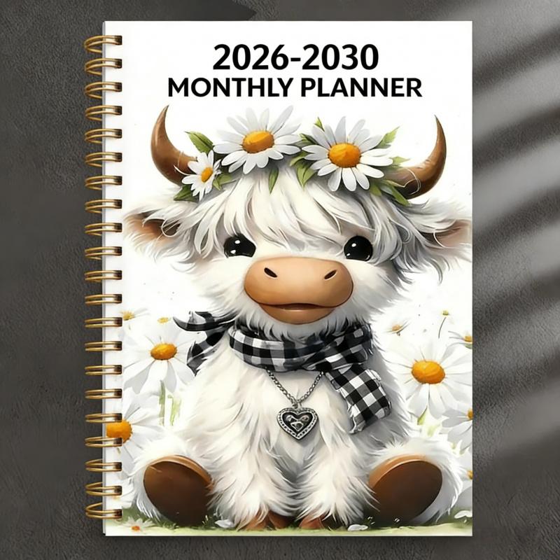 ⏰📅 BEGRENZTER LAGERBESTAND! 🐮 Highland-Rind 5-Jahres-Monatsplaner – Langfristige Organisation & Zielplanung an einem Ort ✨