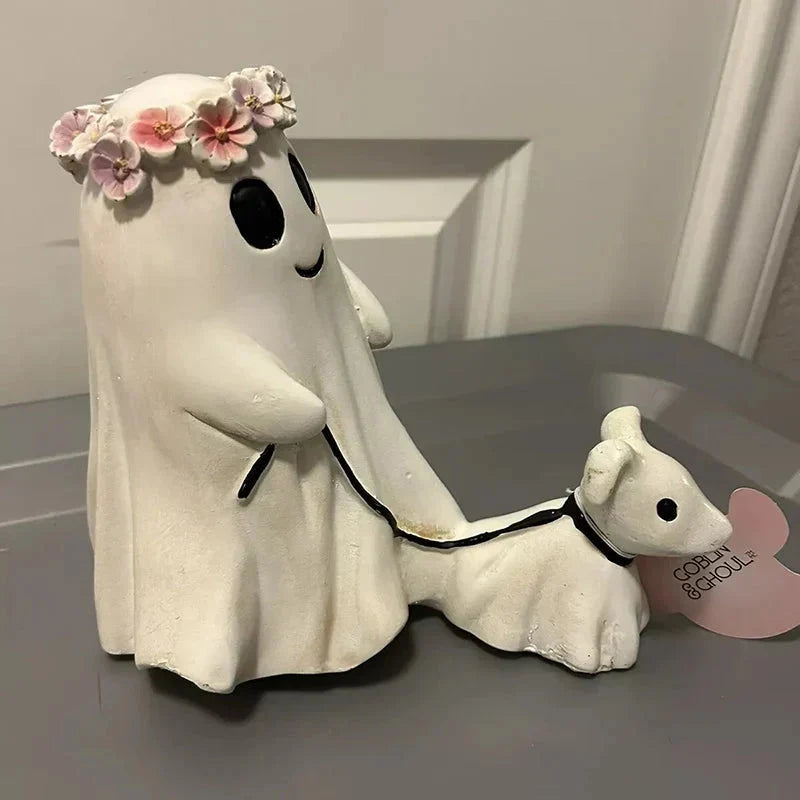🔥Halloween Must-Haves👻Geisterwanderung Hundedenkmal – Einzigartige Halloween Garten- & Außendeko🐶