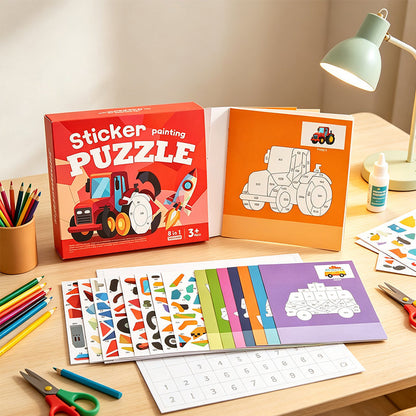 🎉Ofertas especiales de esta semana: 60% de descuento✨Libro de actividades de pegatinas geométricas para niños