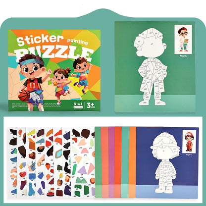 🎉Ofertas especiales de esta semana: 60% de descuento✨Libro de actividades de pegatinas geométricas para niños