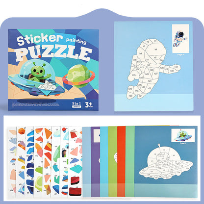 🎉Ofertas especiales de esta semana: 60% de descuento✨Libro de actividades de pegatinas geométricas para niños