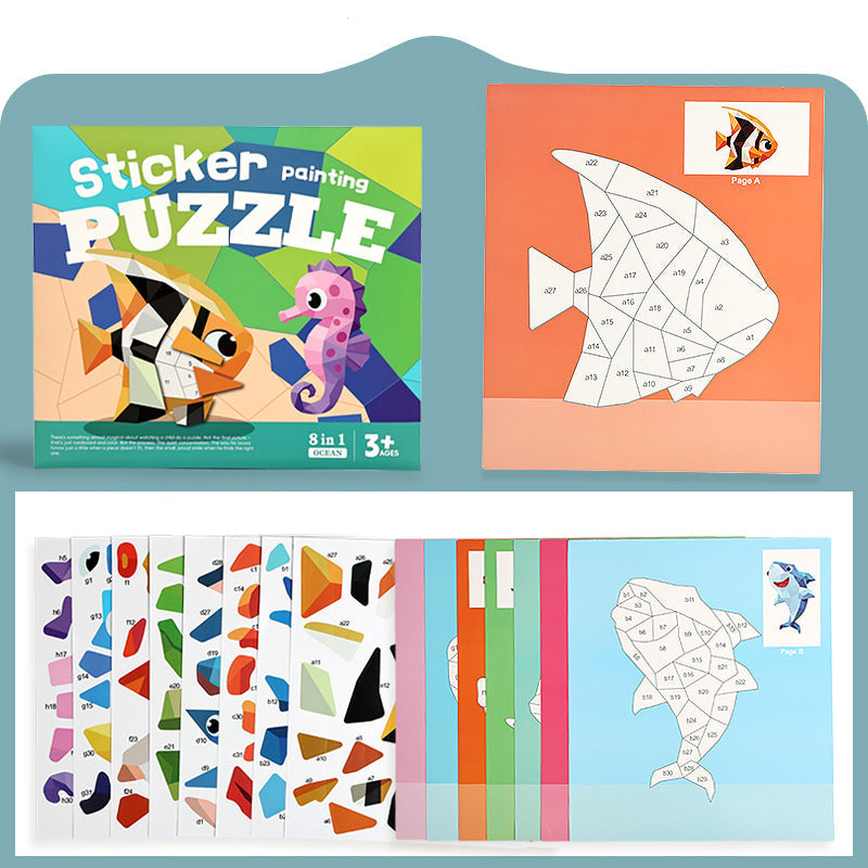 🎉Ofertas especiales de esta semana: 60% de descuento✨Libro de actividades de pegatinas geométricas para niños
