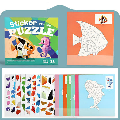 🎉Ofertas especiales de esta semana: 60% de descuento✨Libro de actividades de pegatinas geométricas para niños