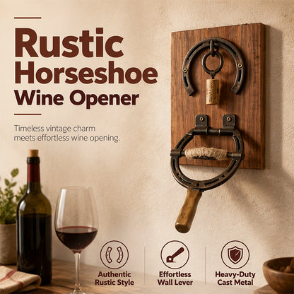 🍷 Weinöffner in Hufeisenform für die Wandmontage (Vintage)