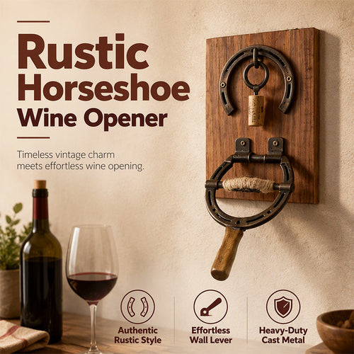 🍷 Weinöffner in Hufeisenform für die Wandmontage (Vintage)