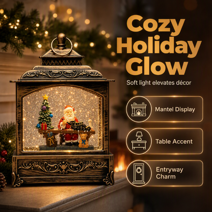 Vintage Christmas Snowing Night Light