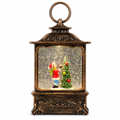 Vintage Christmas Snowing Night Light
