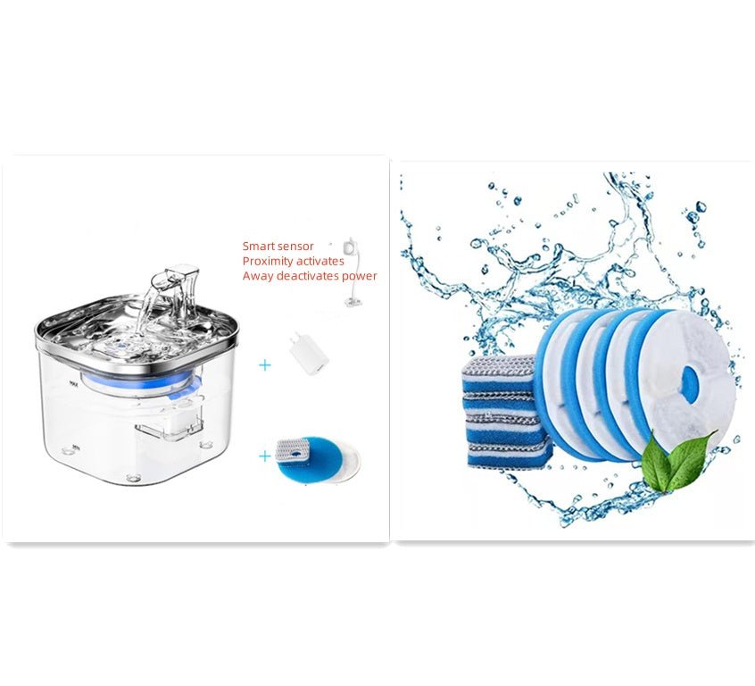 Stainless Steel Pet Water Fountain 2L