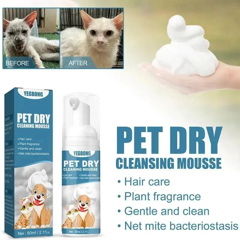 Waterless Cat & Dog Cleansing Mousse - No Rinse Grooming Foam